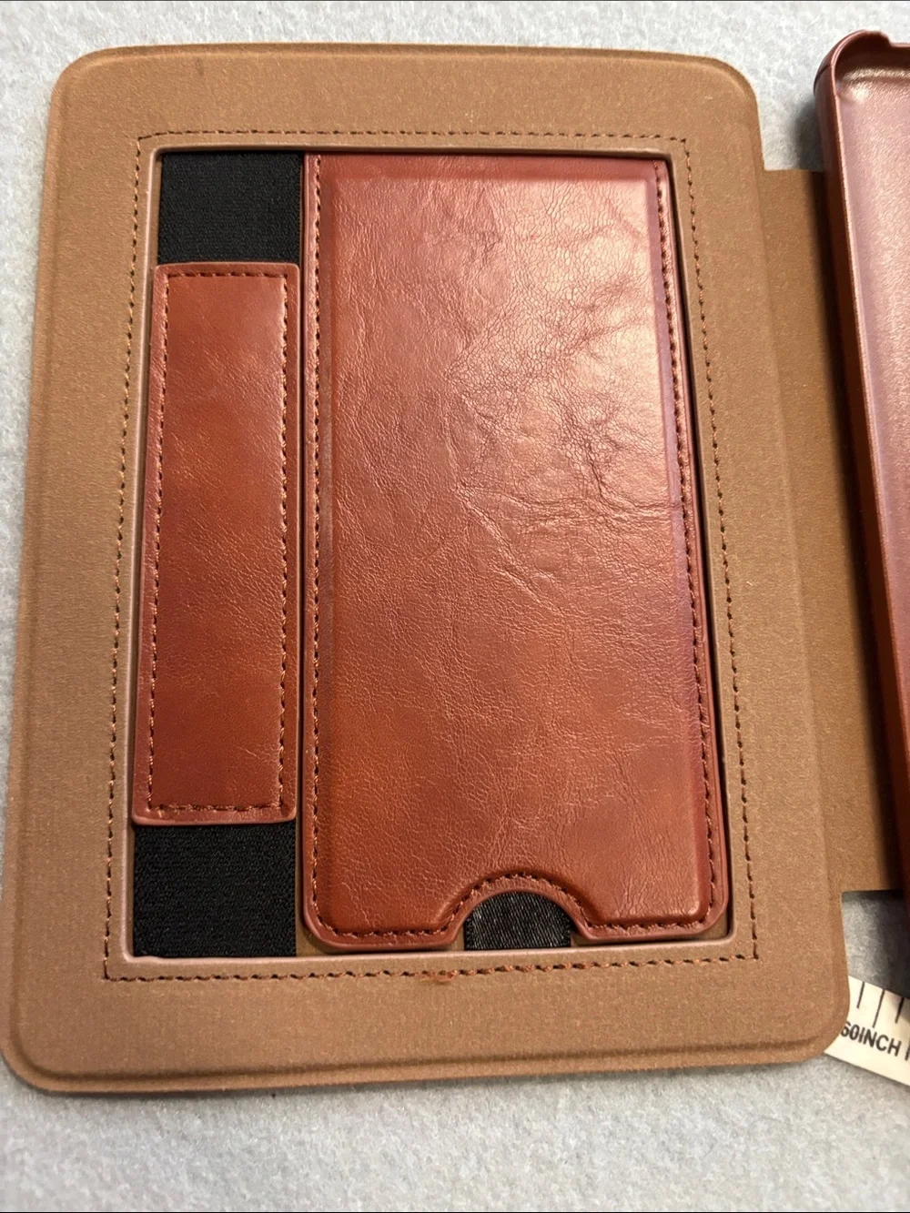 Vintage Brown Leather-Style Tablet Folio Case - fit 7” Kindle